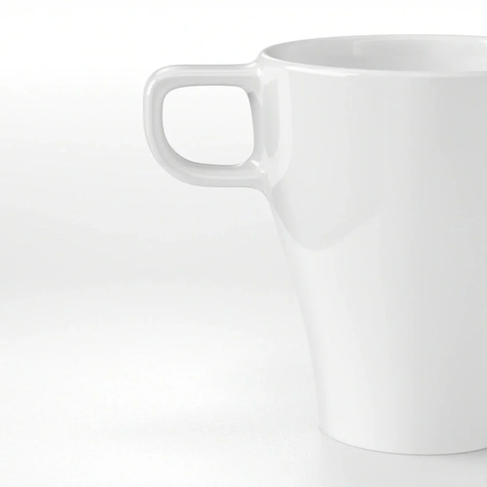 2 IKEA FÄRGRIK Mug, stoneware white8 oz coffee hot tea cup white color new